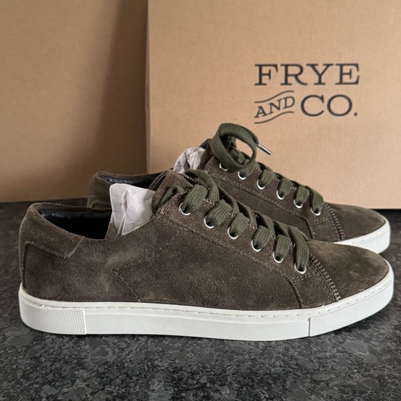 FRYE SINDY MOTO SNEAKERS FATIGUE OLIVE GREEN SIZE 7.5 - Picture 2 of 11
